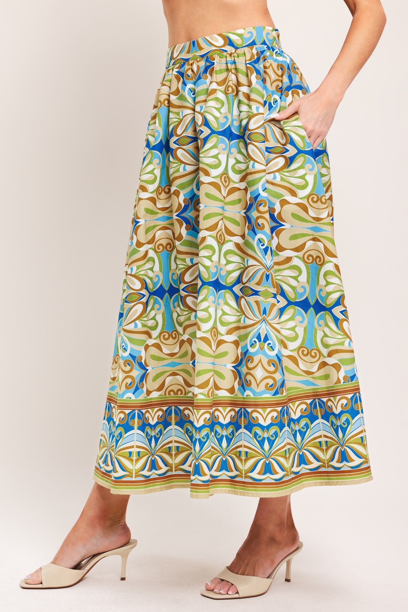 ISLAND MOSAIC WOVEN FULL SKIRT Flying Tomato