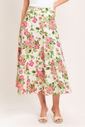ROSE PETAL WOVEN MIDI SKIRT Flying Tomato