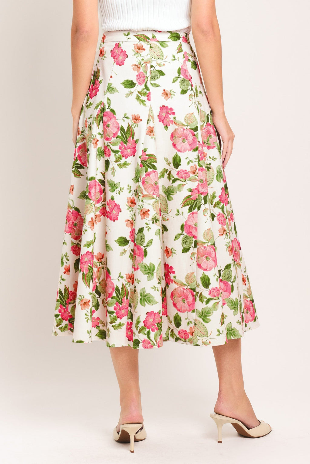 ROSE PETAL WOVEN MIDI SKIRT Flying Tomato