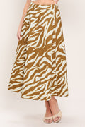 TERRA STRIPE WOVEN MIDI SKIRT Flying Tomato