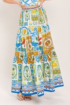 SICILIAN SUMMER WOVEN MAXI SKIRT Flying Tomato