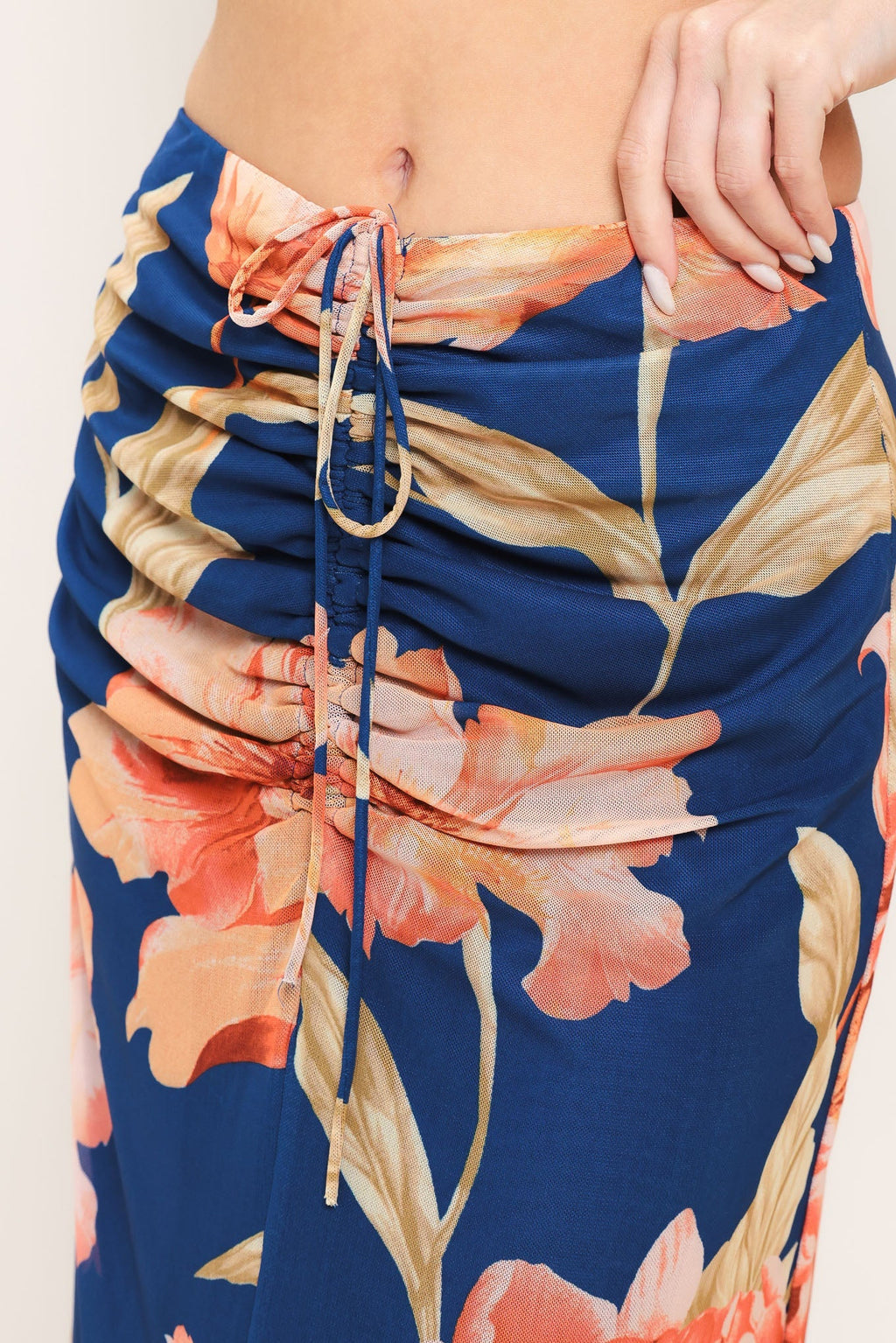 DEEP SEA BLOOM POWER MESH MIDI SKIRT Flying Tomato
