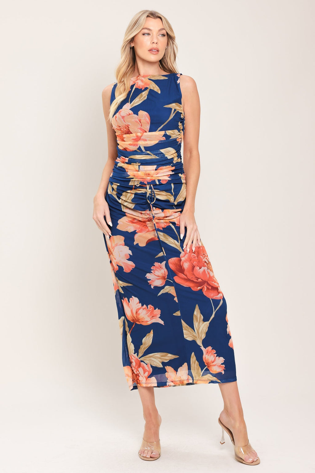 DEEP SEA BLOOM POWER MESH MIDI SKIRT Flying Tomato