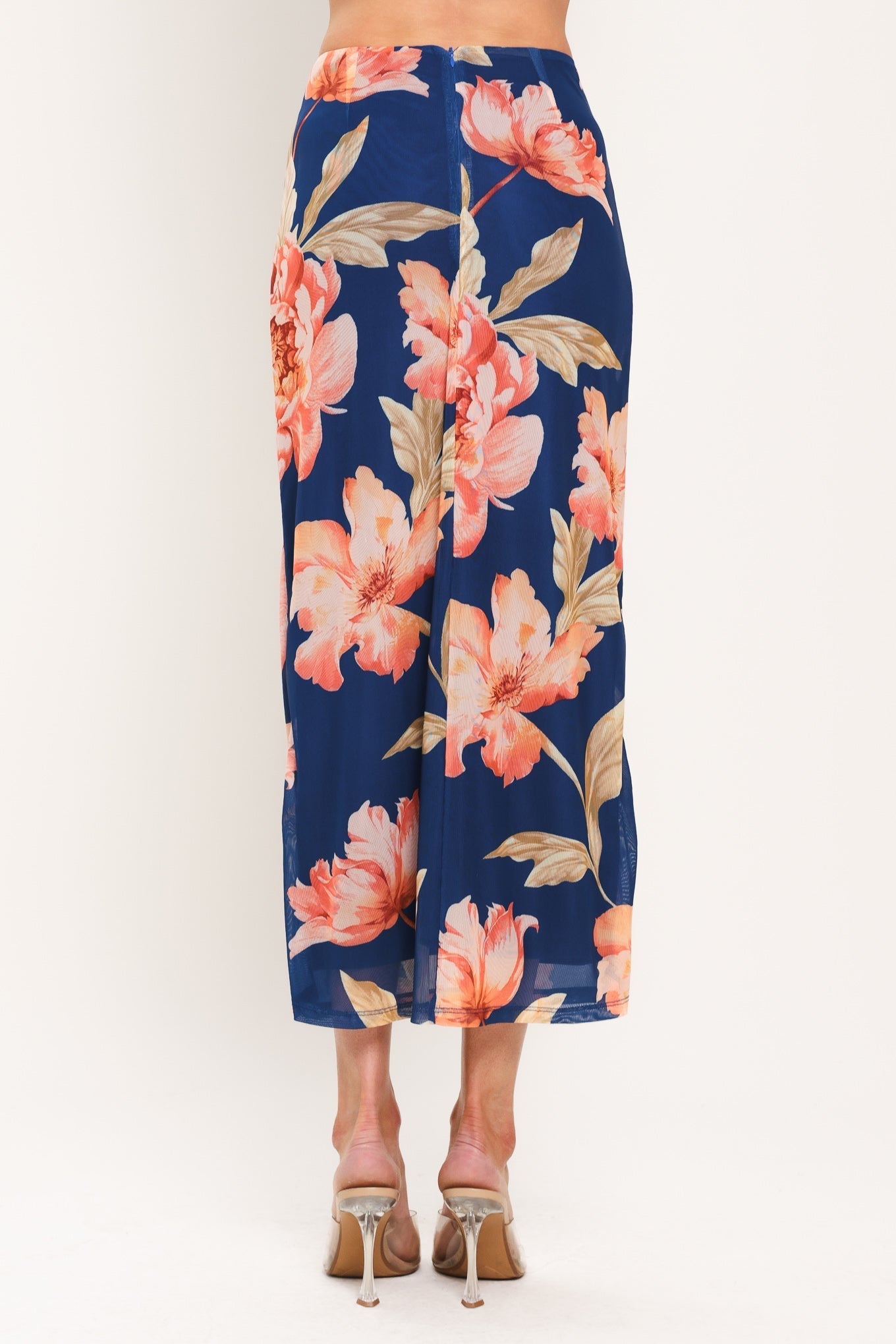 DEEP SEA BLOOM POWER MESH MIDI SKIRT Flying Tomato
