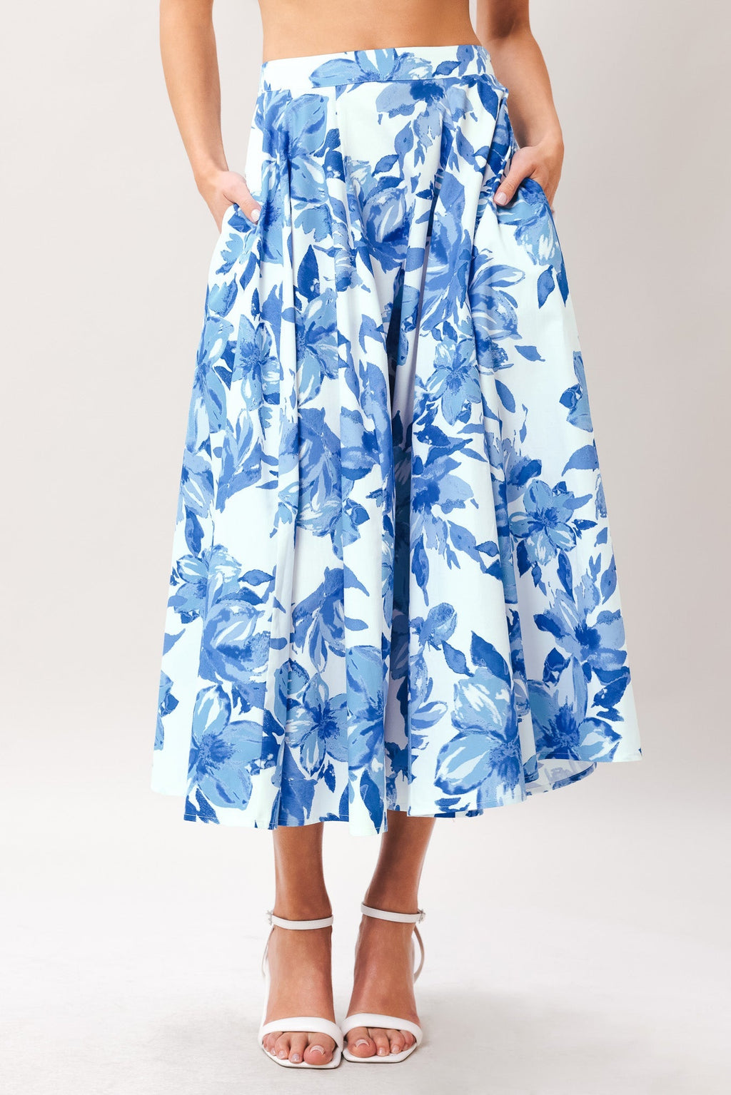 SKY BLOSSOM WOVEN FULL CIRCLE SKIRT Flying Tomato