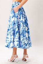 SKY BLOSSOM WOVEN FULL CIRCLE SKIRT Flying Tomato