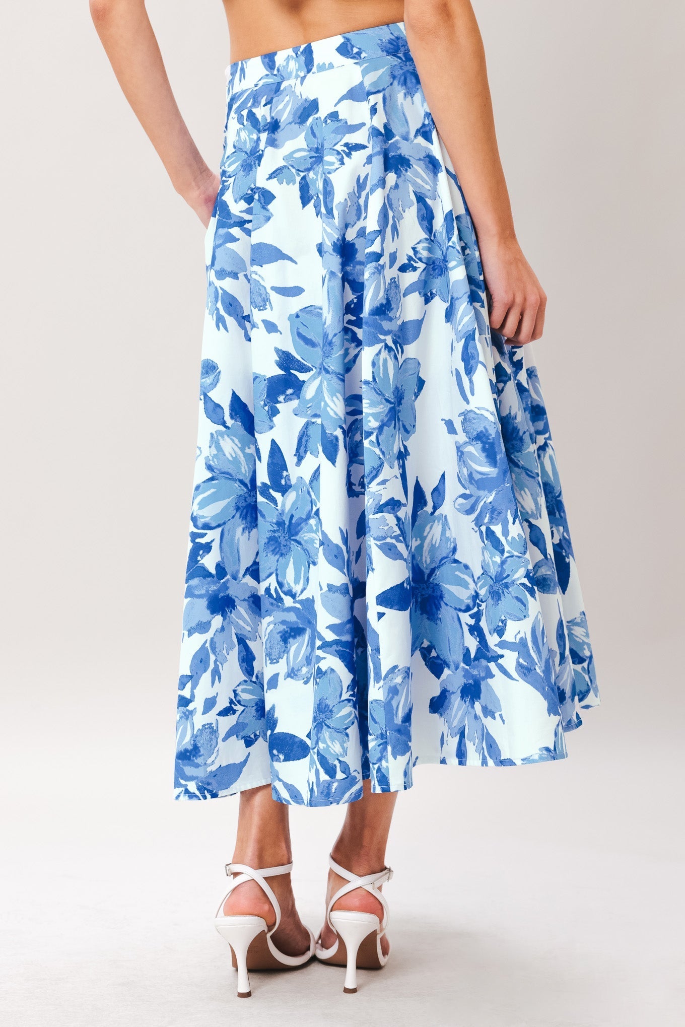 SKY BLOSSOM WOVEN FULL CIRCLE SKIRT Flying Tomato