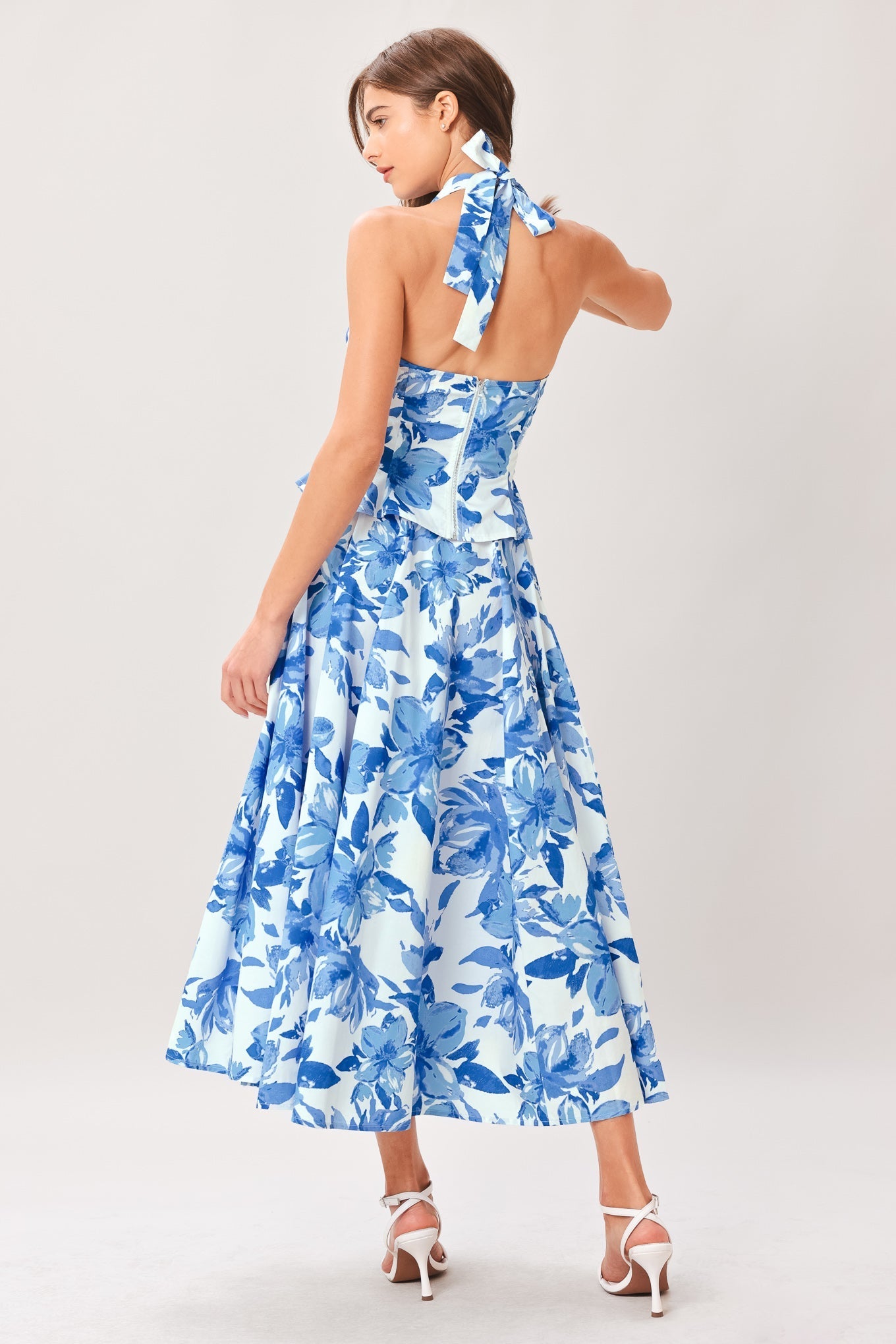 SKY BLOSSOM WOVEN FULL CIRCLE SKIRT Flying Tomato