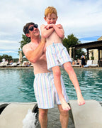 Rainbow Row Swim Trunks for Men-FINAL SALE Smockingbird