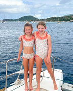 Peachy Florals One Piece-FINAL SALE Smockingbird