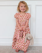 Pink Block Print Tote Bag Smockingbird