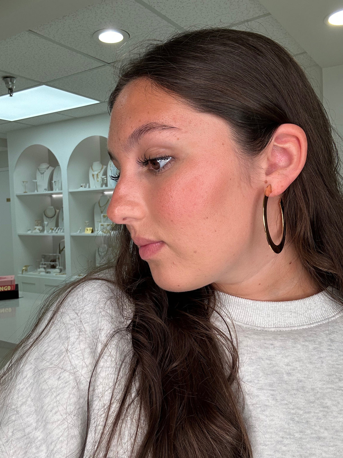 Jodie Large Flat Hoop