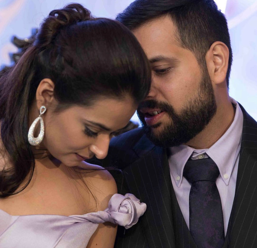 Rose Manor - Beaded Floral lace off-the-shoulder mermaid soft silky satin prom dress colored wedding dress