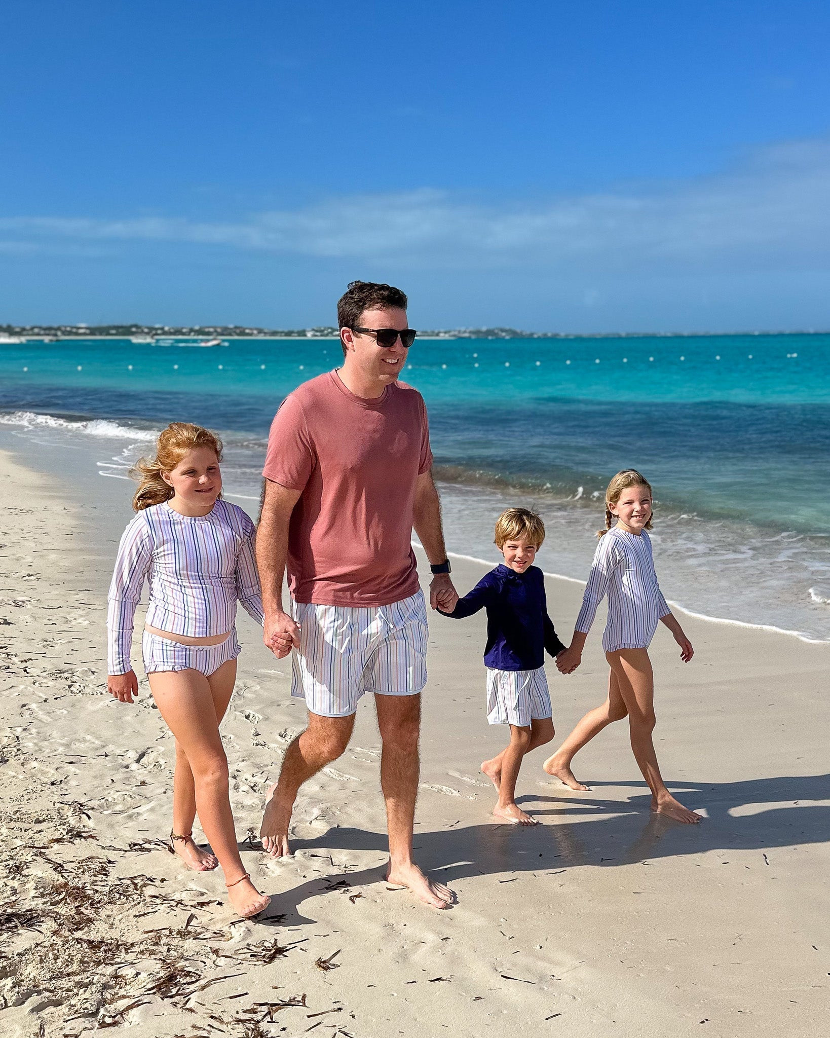 Rainbow Row Swim Trunks for Men-FINAL SALE Smockingbird