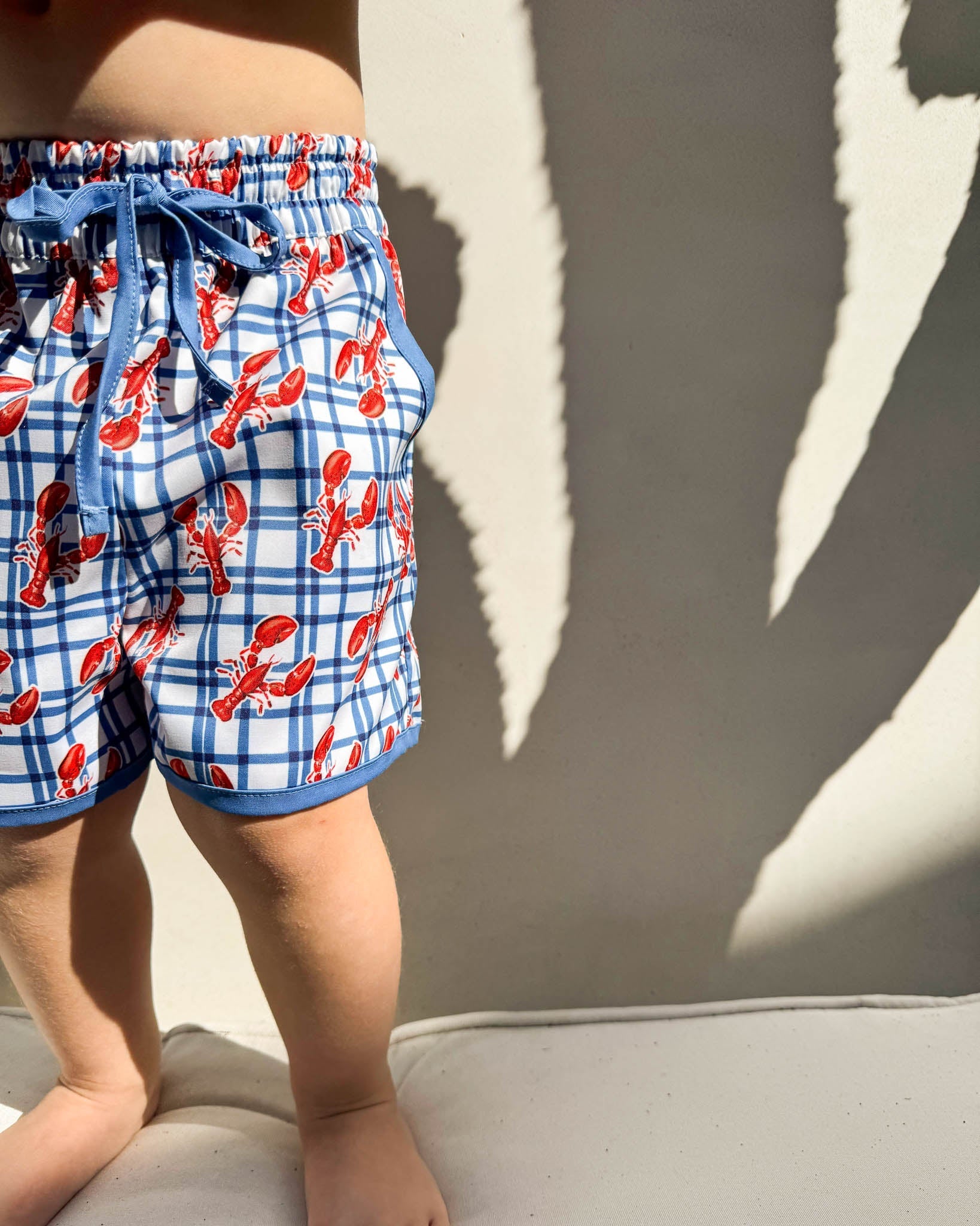 Red as a Lobster Swim Trunks- FINAL SALE Smockingbird