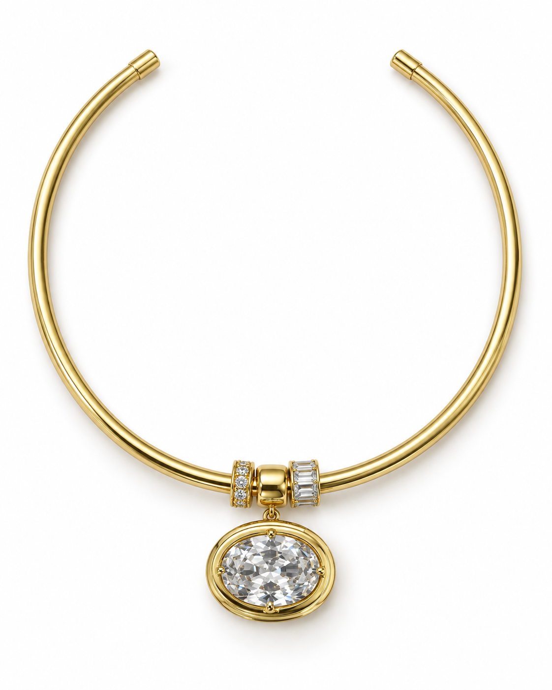 Round Stone Charm Spacer