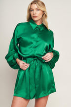 CELEBRATION TIME WOVEN SATIN ROMPER Flying Tomato