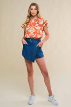 AZURE ELEGANCE DENIM SKORT Flying Tomato