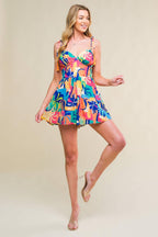 BE BLISSFULLY HAPPY WOVEN ROMPER Flying Tomato