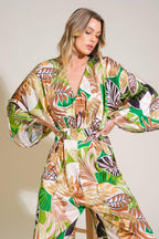 RIPPLE EFFECT WOVEN JUMPSUIT Flying Tomato