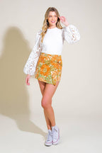 WAVE OF ELEGANCE WOVEN SKORT Flying Tomato