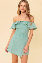 YOURS TO KEEP NAVY WOVEN ROMPER Flying Tomato