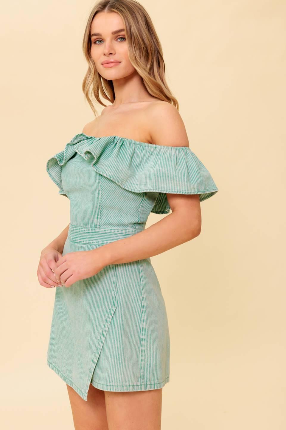 YOURS TO KEEP NAVY WOVEN ROMPER Flying Tomato