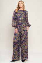 WHISPERING PINES WOVEN JUMPSUIT Flying Tomato