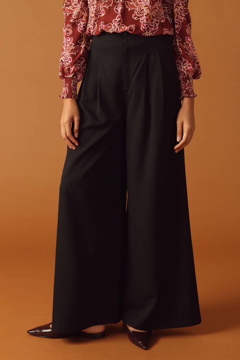 SWEET REMINISCENCE WOVEN WIDE LEG PANTS Flying Tomato