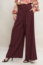 SWEET REMINISCENCE WOVEN WIDE LEG PANTS Flying Tomato