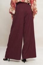 SWEET REMINISCENCE WOVEN WIDE LEG PANTS Flying Tomato