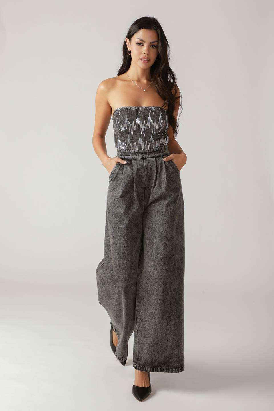 DELICATE TOUCH DENIM JUMPSUIT Flying Tomato