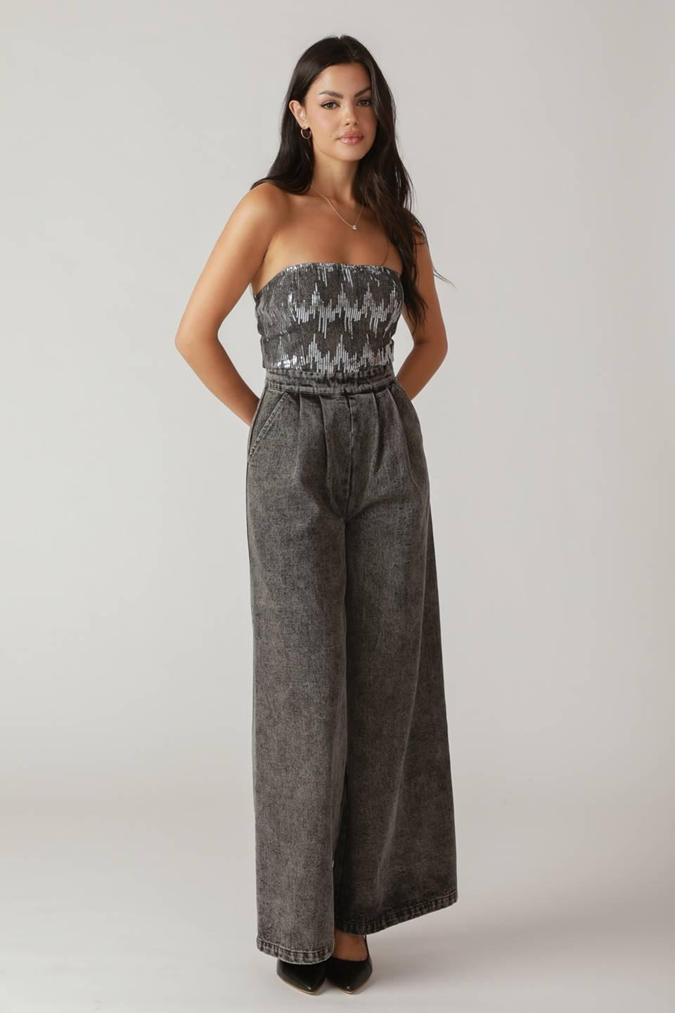 DELICATE TOUCH DENIM JUMPSUIT Flying Tomato
