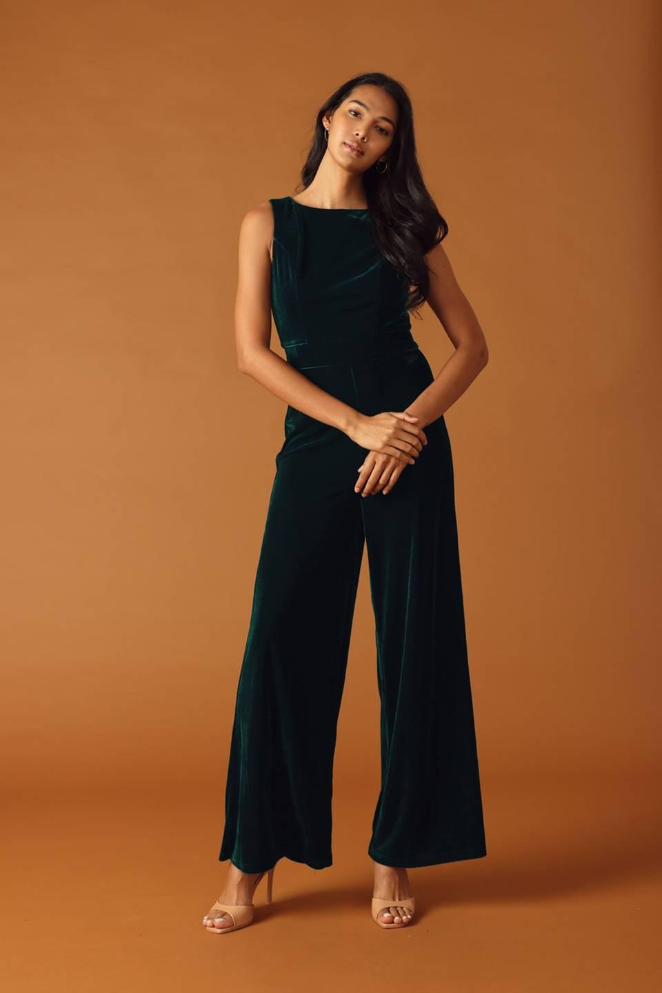 FINAL TOUCHES VELVET JUMPSUIT Flying Tomato