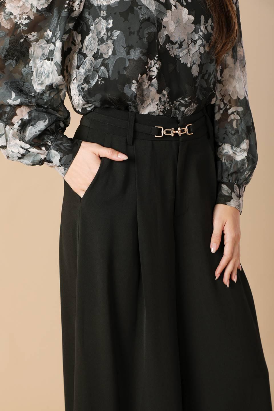 SWEET HARMONY BLACK WOVEN PANTS Flying Tomato
