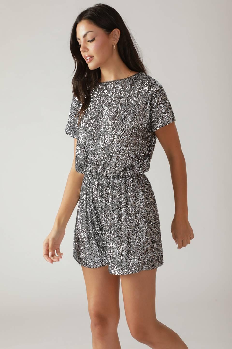 TIME FLIES SEQUIN ROMPER Flying Tomato