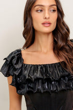 ANGEL EYES COATED WOVEN JUMPSUIT Flying Tomato