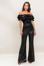 ANGEL EYES COATED WOVEN JUMPSUIT Flying Tomato