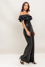 ANGEL EYES COATED WOVEN JUMPSUIT Flying Tomato