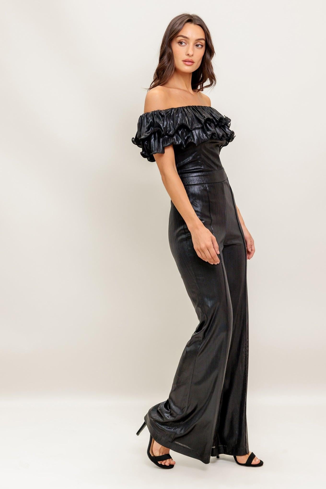 ANGEL EYES COATED WOVEN JUMPSUIT Flying Tomato