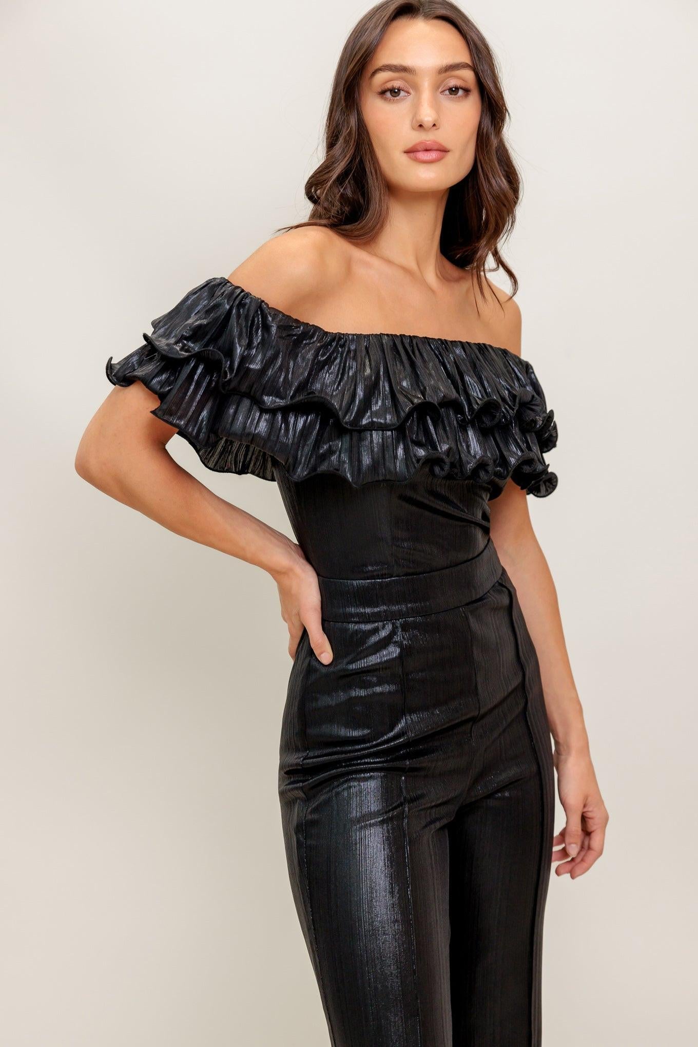 ANGEL EYES COATED WOVEN JUMPSUIT Flying Tomato