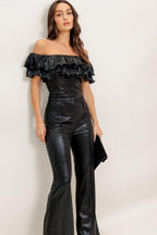 ANGEL EYES COATED WOVEN JUMPSUIT Flying Tomato