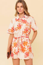 SOUTHERNMOST CHARM WOVEN ROMPER Flying Tomato