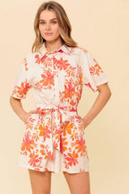 SOUTHERNMOST CHARM WOVEN ROMPER Flying Tomato