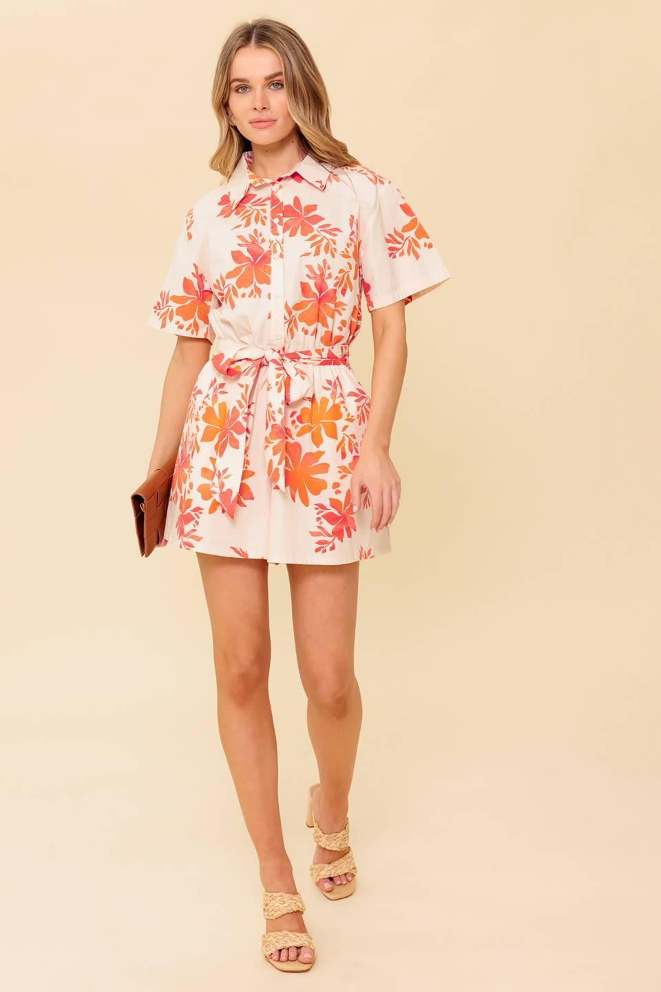 SOUTHERNMOST CHARM WOVEN ROMPER Flying Tomato