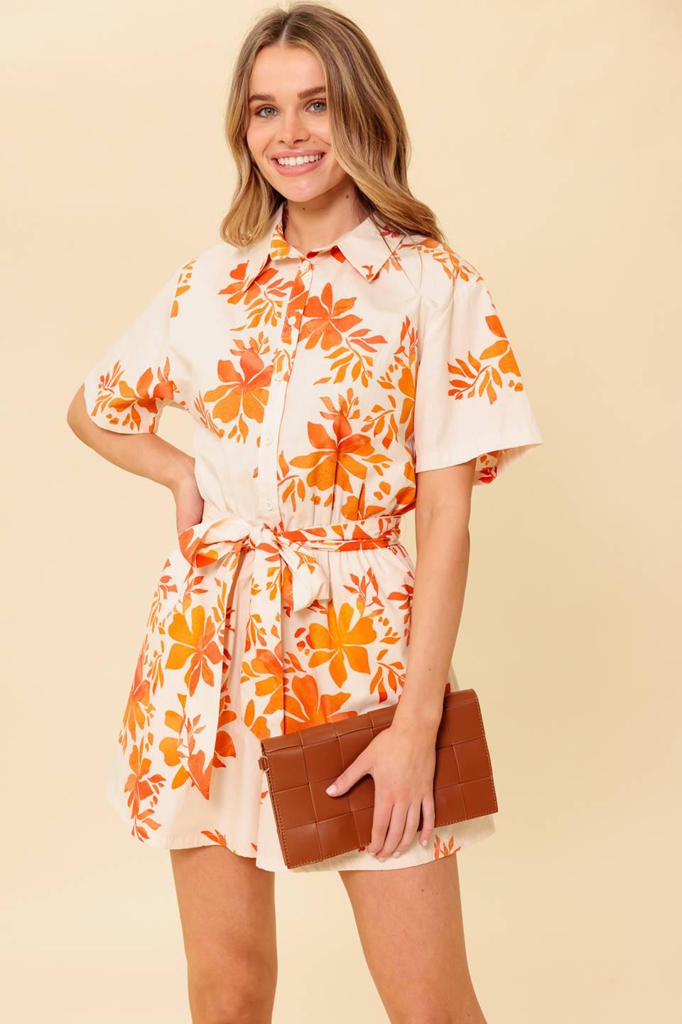 SOUTHERNMOST CHARM WOVEN ROMPER Flying Tomato