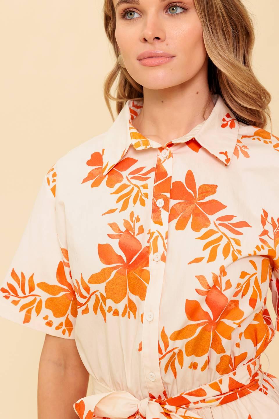SOUTHERNMOST CHARM WOVEN ROMPER Flying Tomato