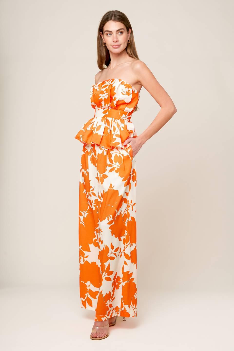 TIME FOR ORANGE TEA WOVEN PANTS Flying Tomato
