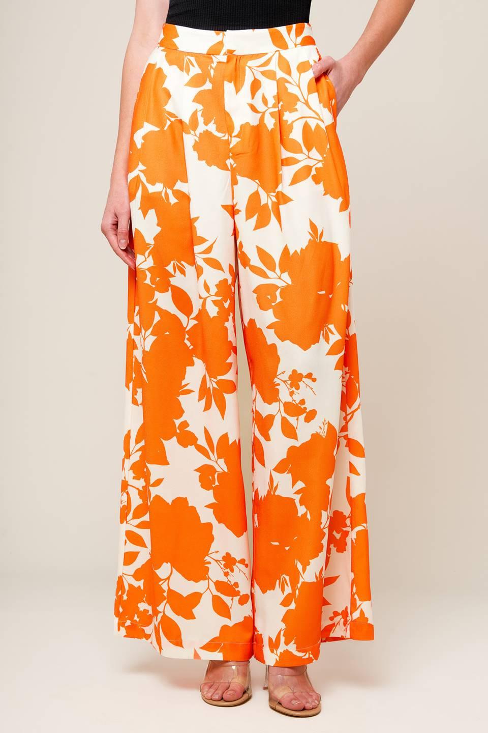 TIME FOR ORANGE TEA WOVEN PANTS Flying Tomato