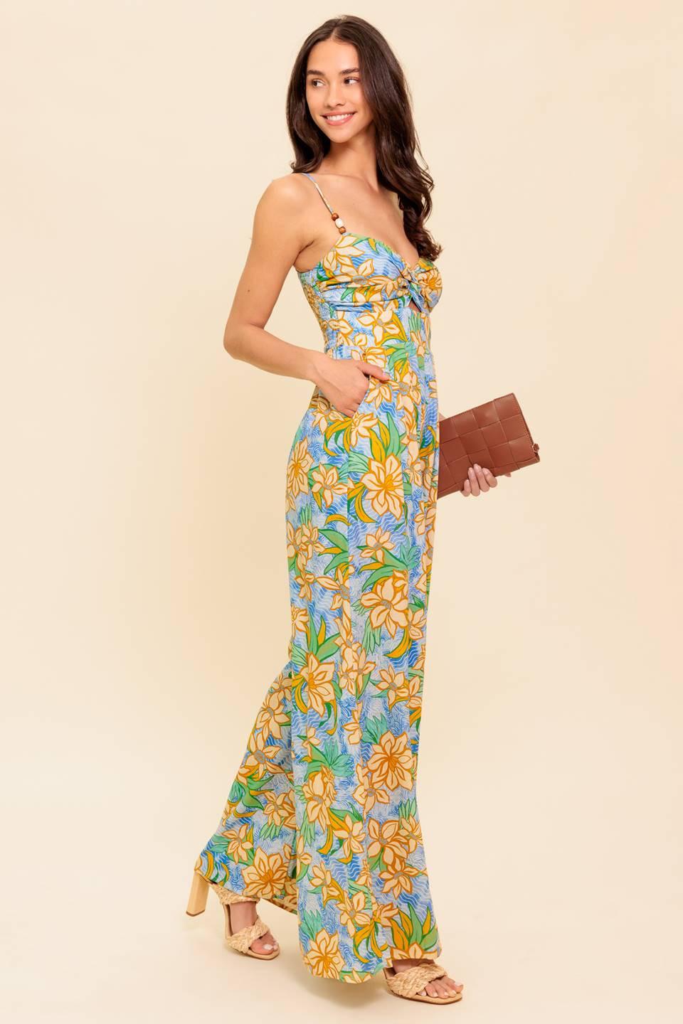 BY CHANCE BLUE WOVEN JUMPSUIT Flying Tomato